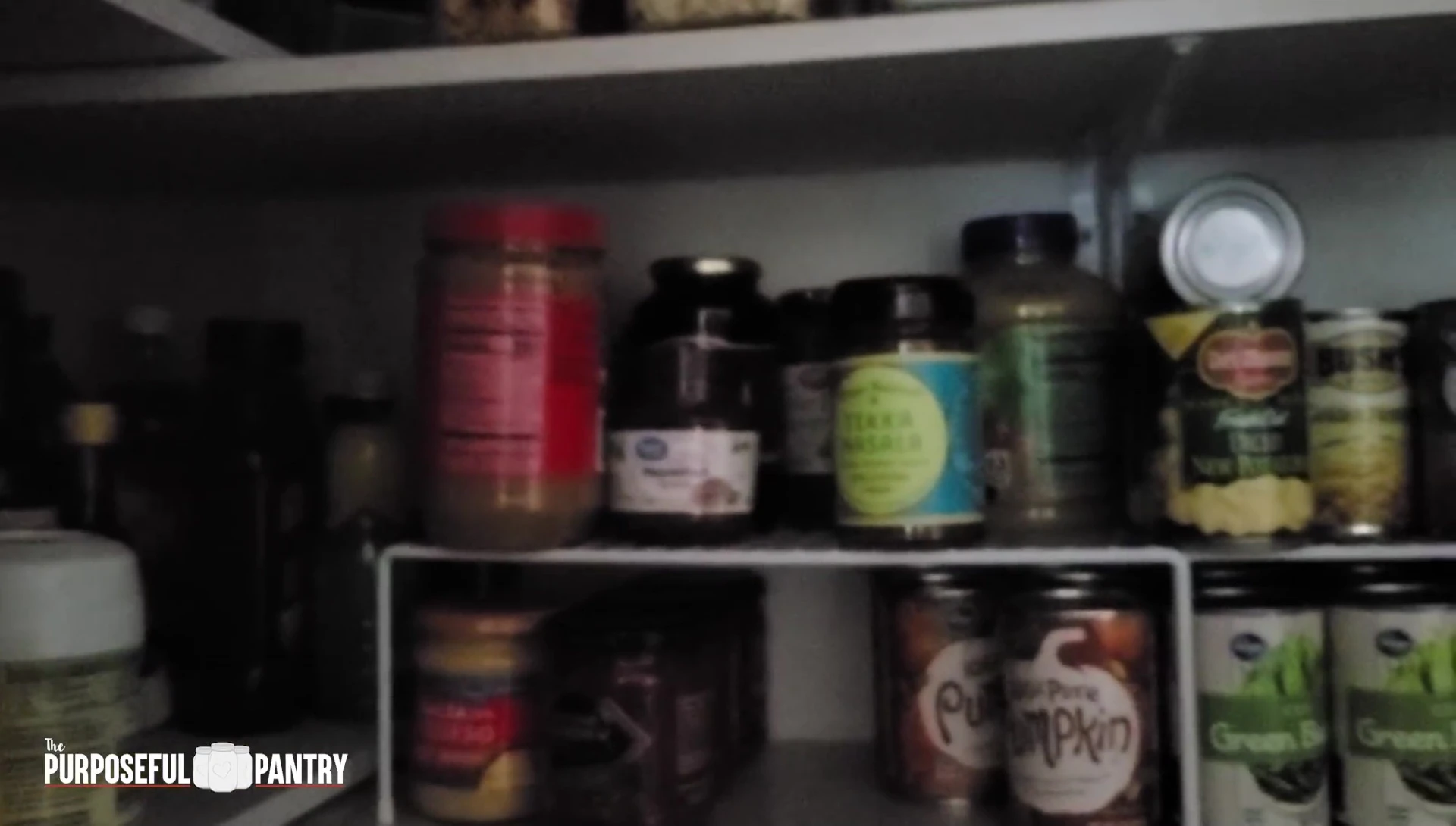 Overview of the organized pantry.