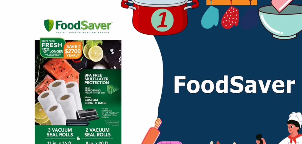 FoodSaver 8x11 inch Multi-Pack Vacuum Seal Bags packaging