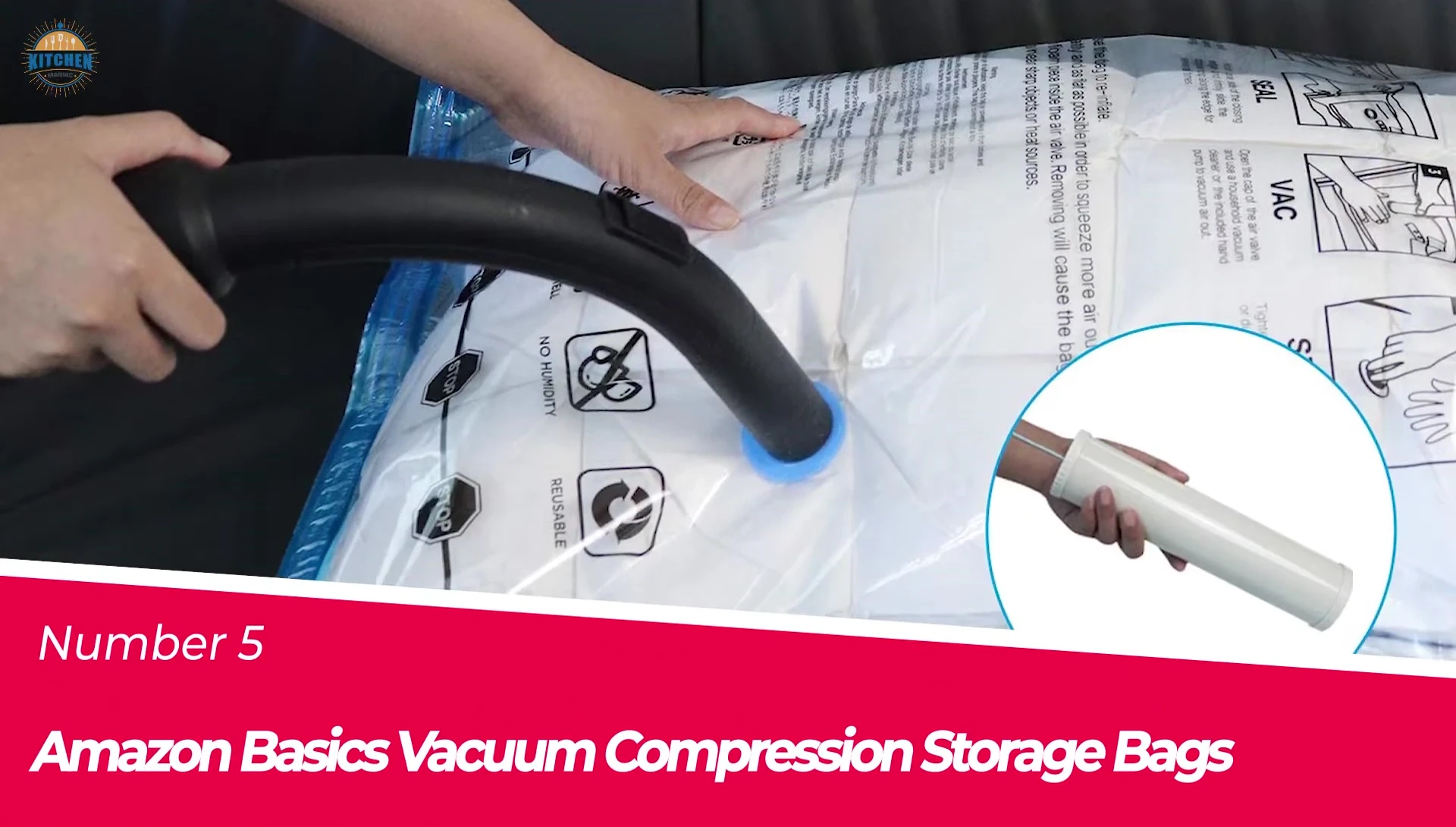 Image of Amazon Basics vacuum compression bags