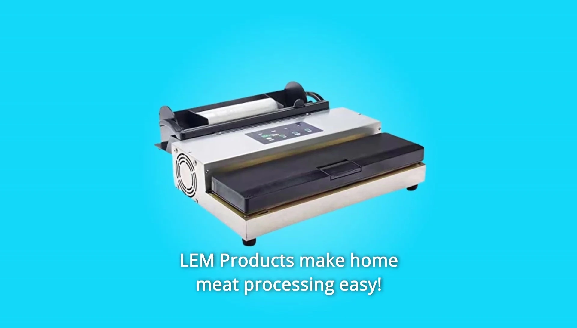 Shot of various LEM Products meat processing equipment.