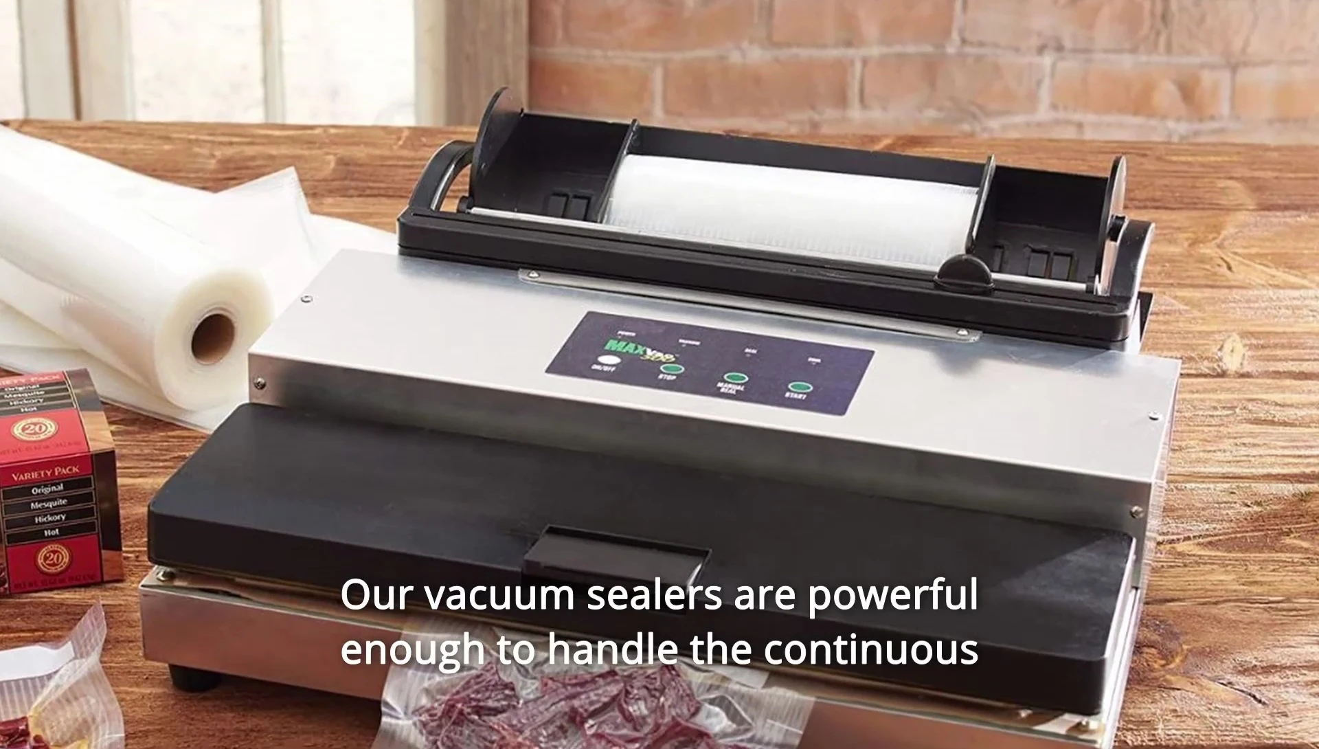 Emphasis on the sealer's ability to handle continuous sealing.
