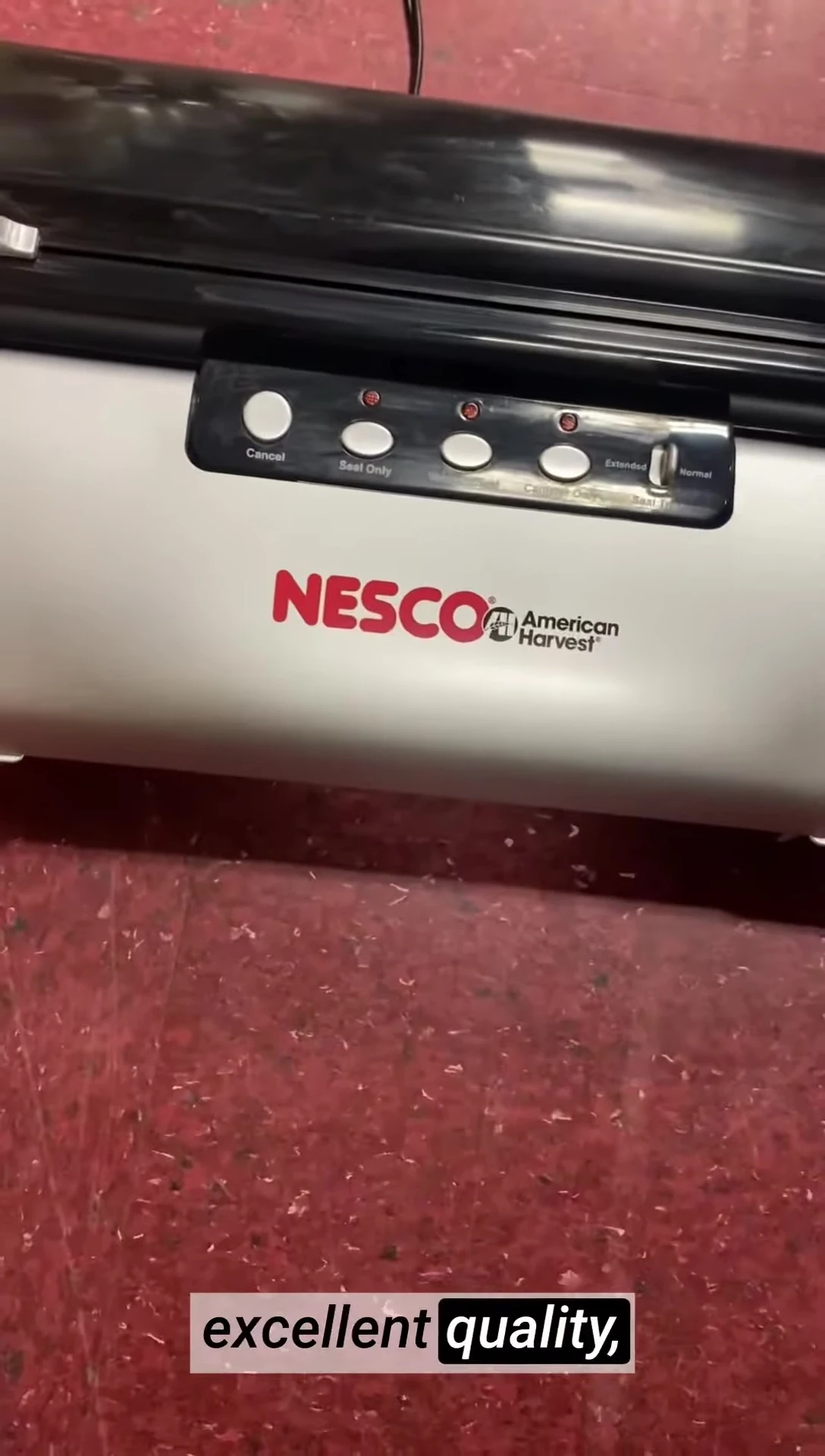 A shot showcasing the vacuum sealer bags and their quality.