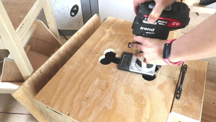 Paint using a toy-safe, blackboard paint.