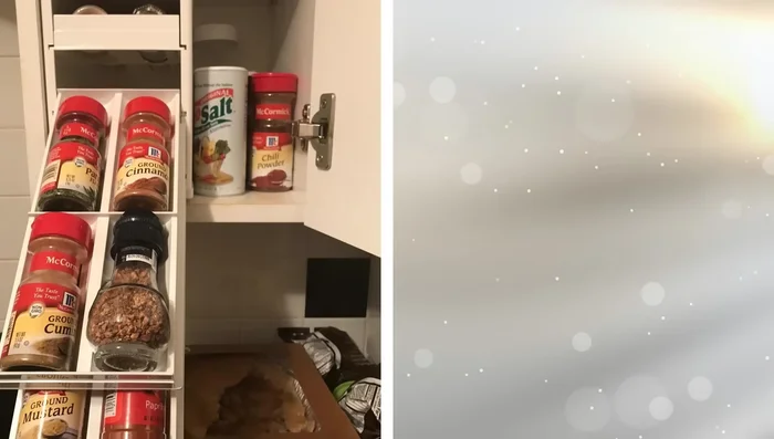 Store dry goods in airtight containers to save space and keep things organized.