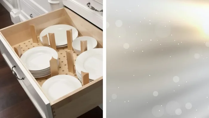 Use stackable, magnetic measuring spoons to save space and prevent loss.