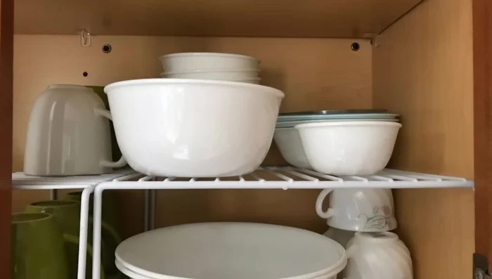 Use thin storage racks to maximize tight spaces.