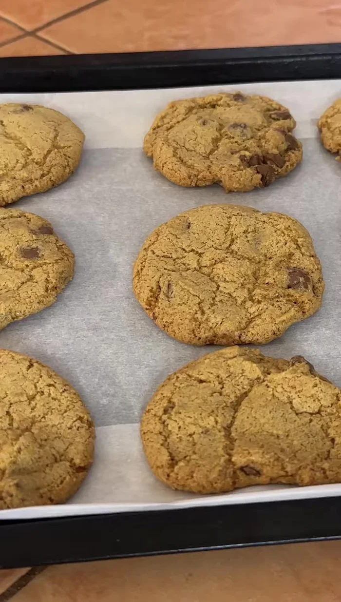 Bake chocolate chip cookies (details not provided in transcript).