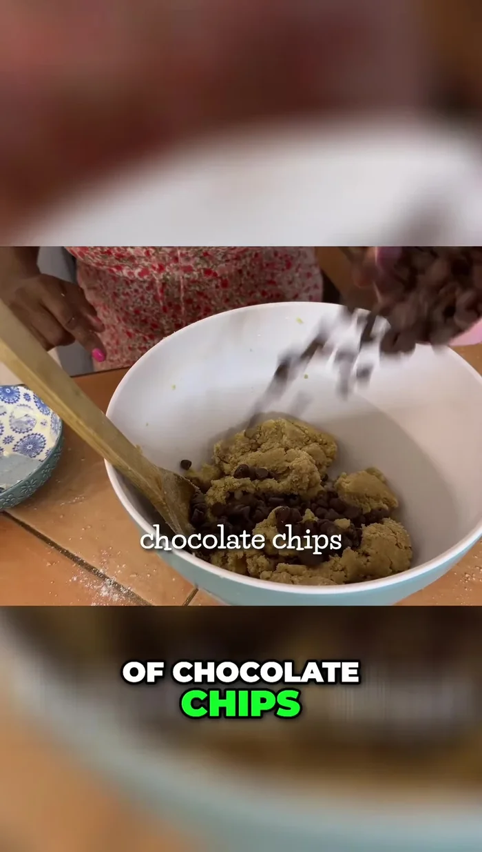 Add one cup of chocolate chips to the chocolate chip cookie dough.