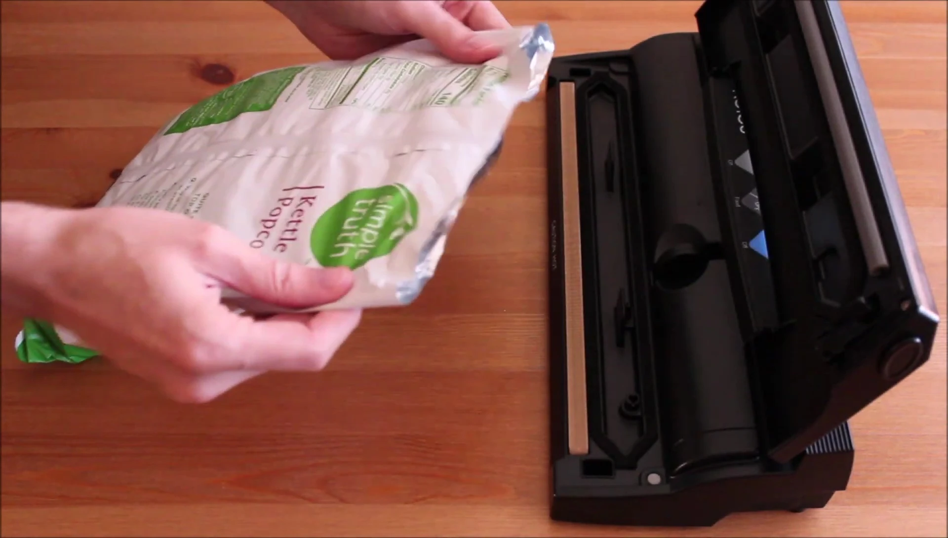 The sealer is used to reseal a bag of chips