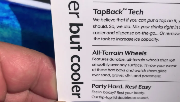 Easy Drain System: The cooler features a convenient side drain for easy cleanup.