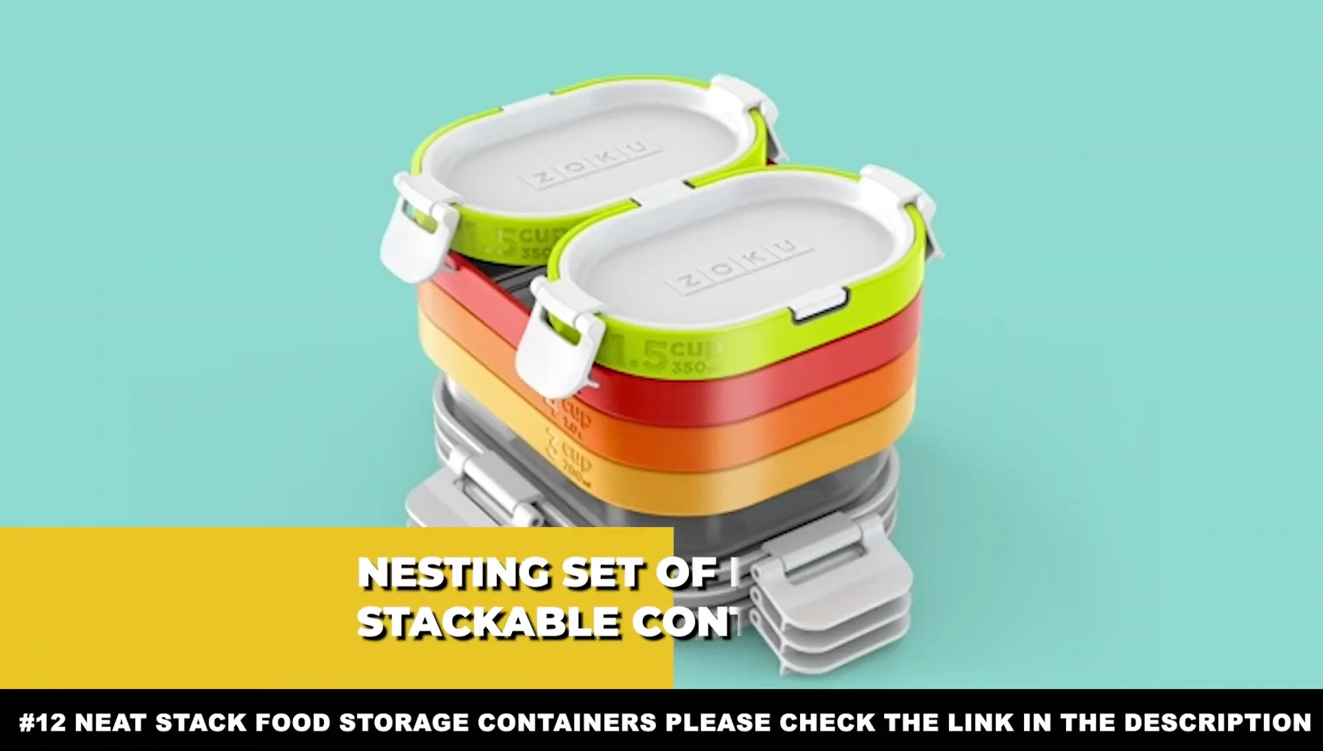 Close up of container lids
