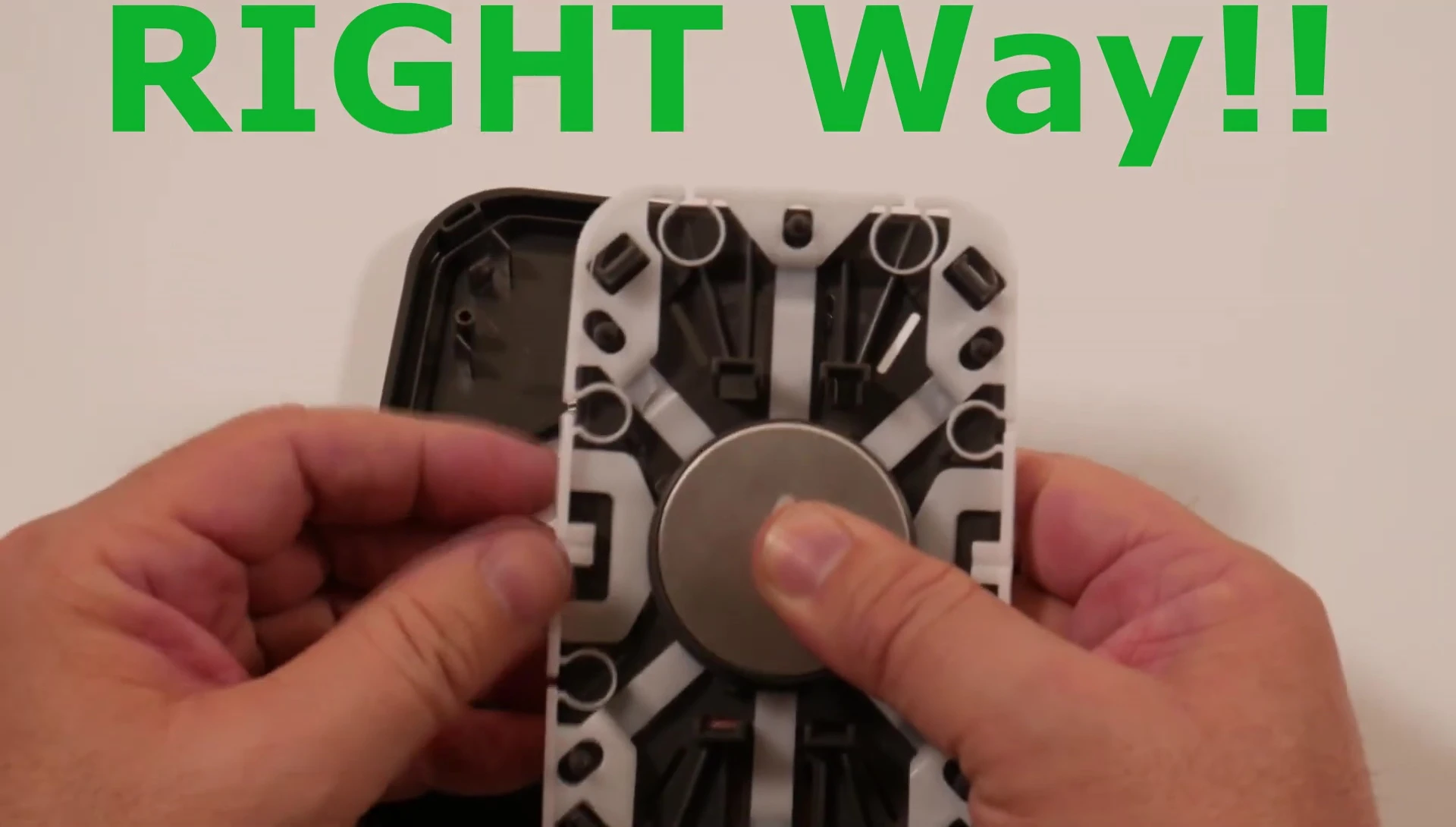 Correctly aligning the grooves and notches.