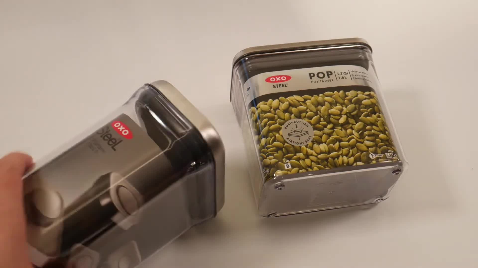 Image showing the two types of OXO containers side-by-side.