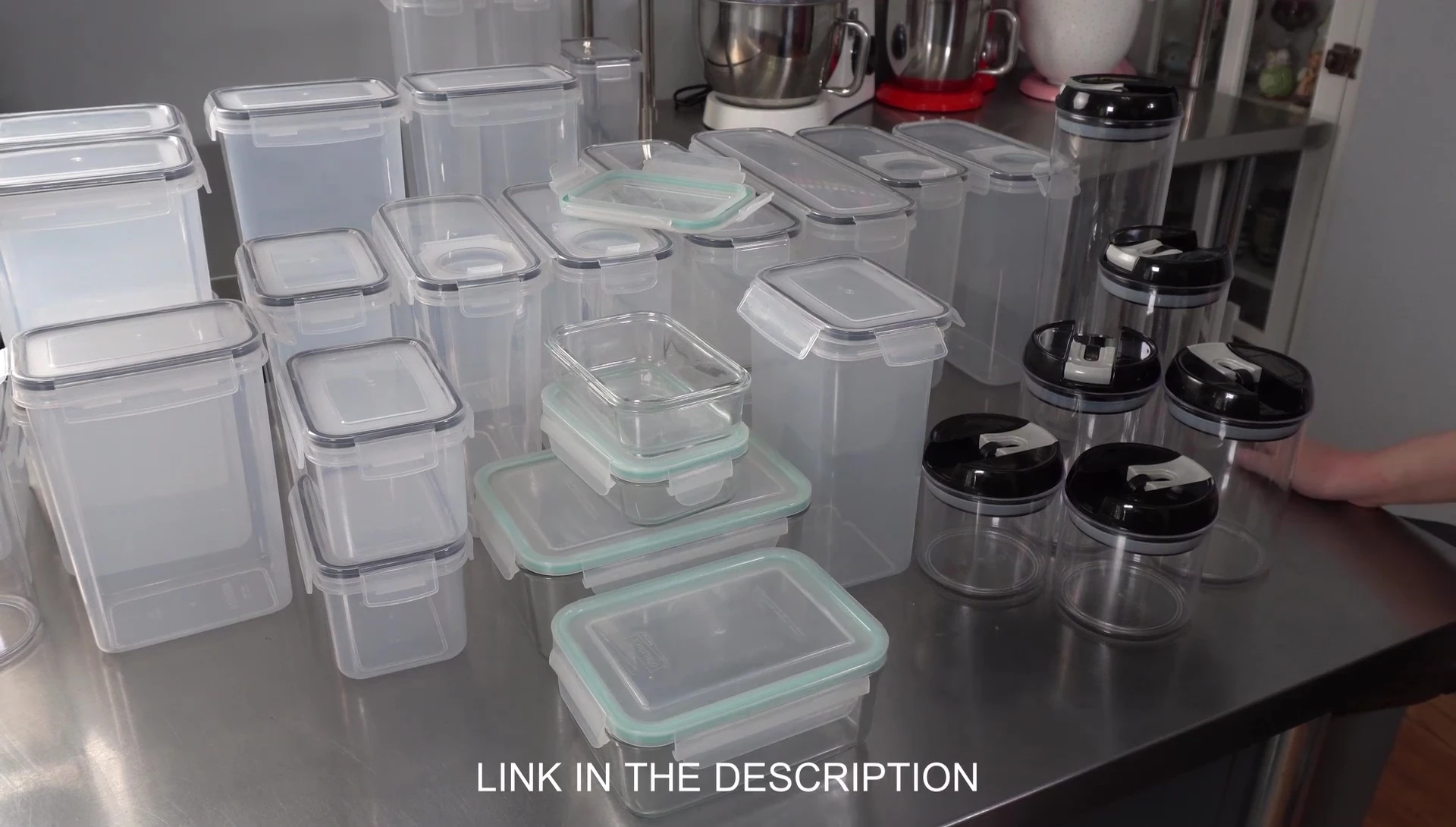 Host smiling, all containers in view