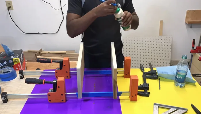 Cut the pieces for the sides using the miter saw.