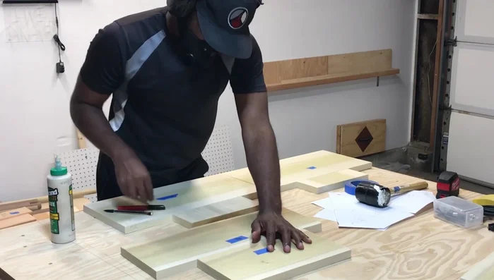 Label each piece with tape to avoid confusion during assembly.