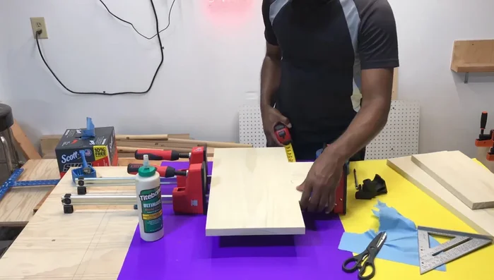 Remove excess glue with a damp cloth.