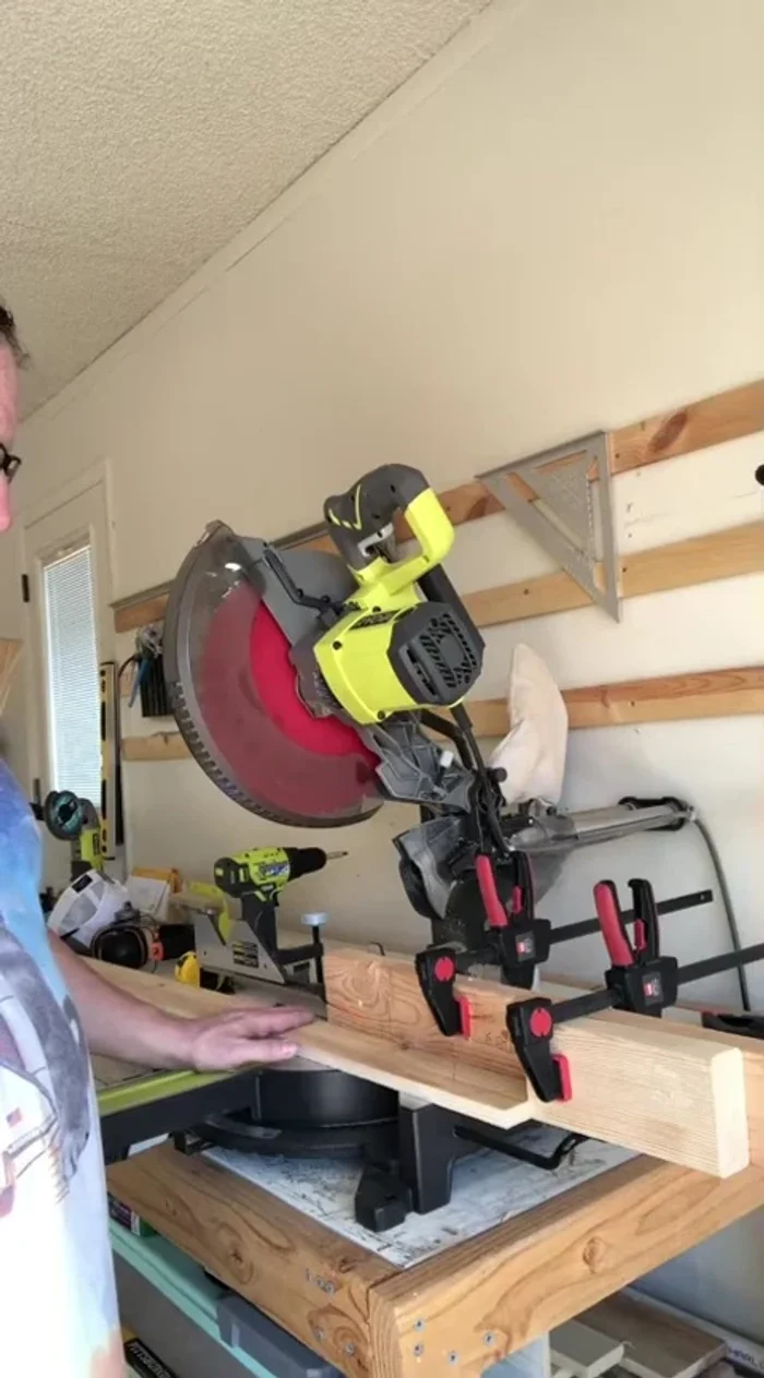 Cut six pieces at 1 foot 2 inches using a stop block for consistent size.