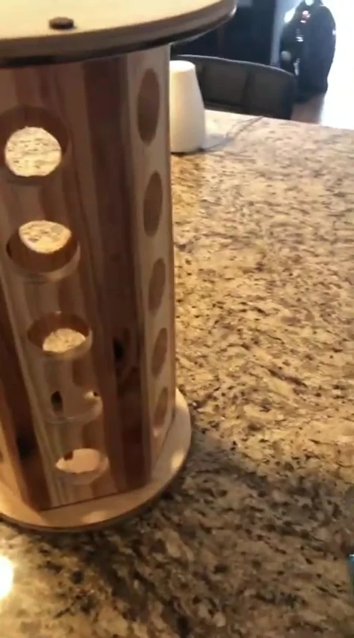 Add felt discs to the bottom for protection and easy spinning.