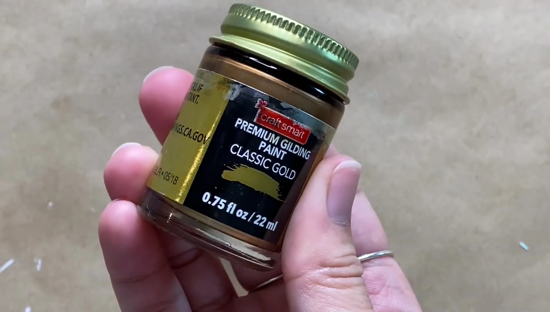 Painting the knob gold