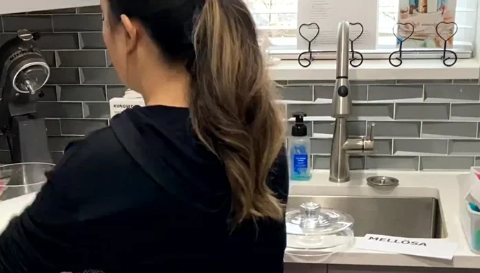 Store less frequently used items higher up. Prioritize easy access to items used often.