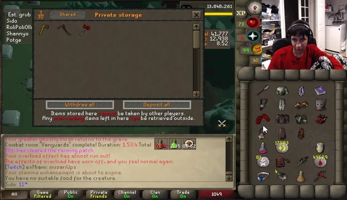 Alternative banking method: Bank one melee item last (e.g., hammer) to maintain mage gear order.